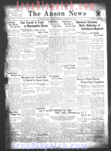 The Anson News, Issue 1, Page 1, September 26, 1906