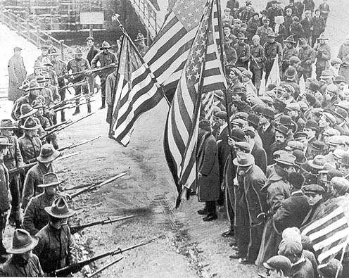 Picket line during the Great Strike of 1934.